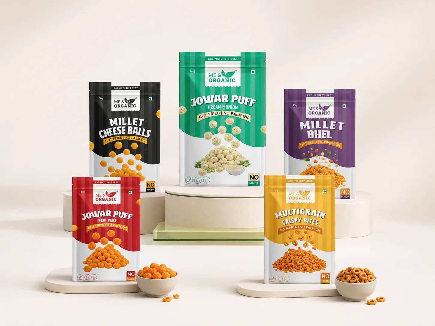 Founder of Me & Organic presenting the millet snack range