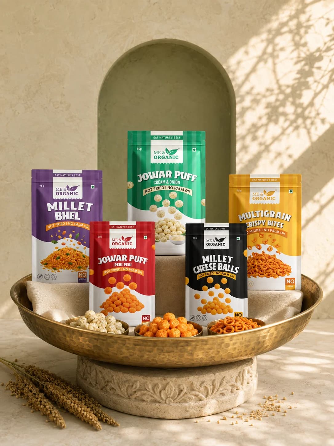 Me & Organic wholesome millet snack collection