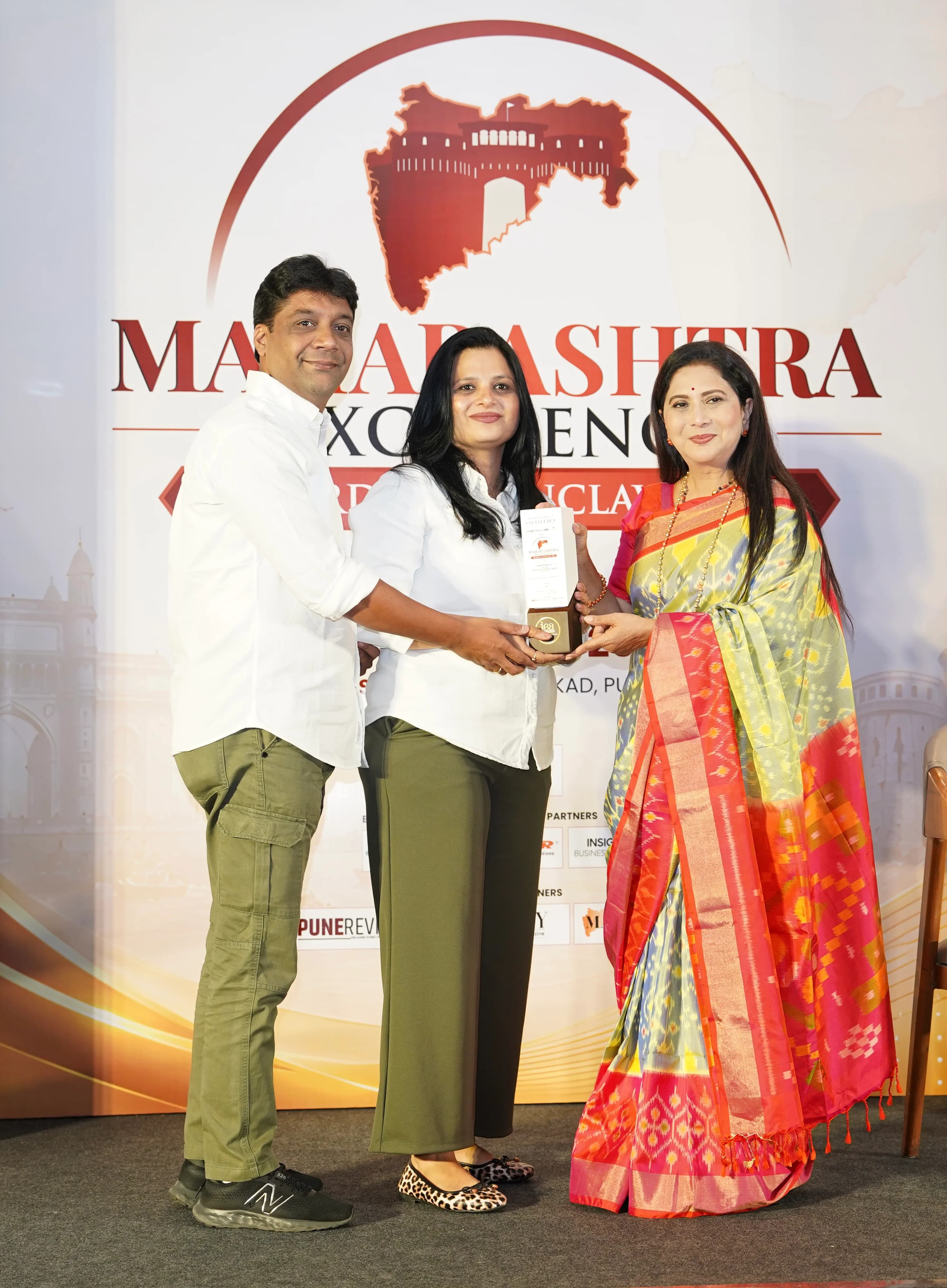 Receiving the Maharashtra Excellence Award